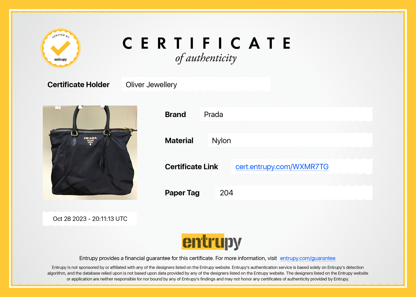Prada Navy Leather Trimmed Tessuto Nylon Tote