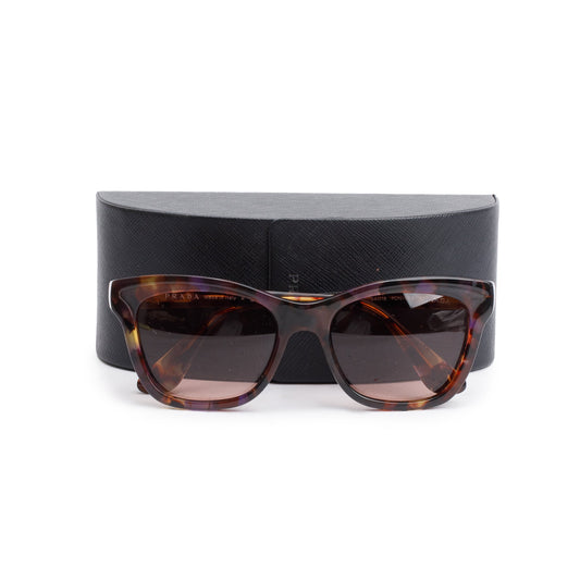 Prada SPR 16P Tortoise Acetate Cat-Eye Sunglasses