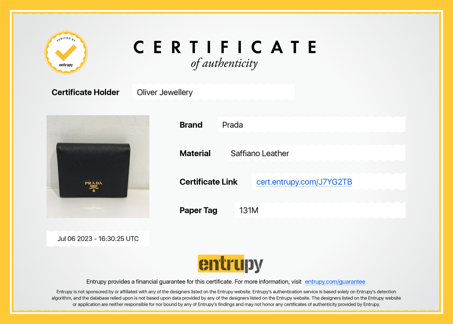 Prada Saffiano Leather Small Wallet