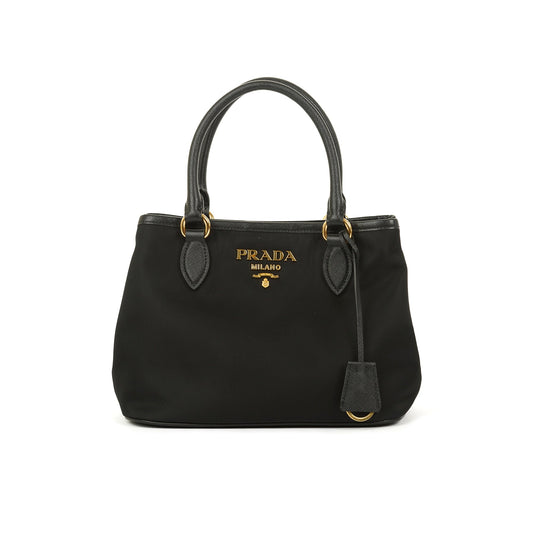 Prada Saffiano Leather-Trimmed Tessuto Nylon Satchel