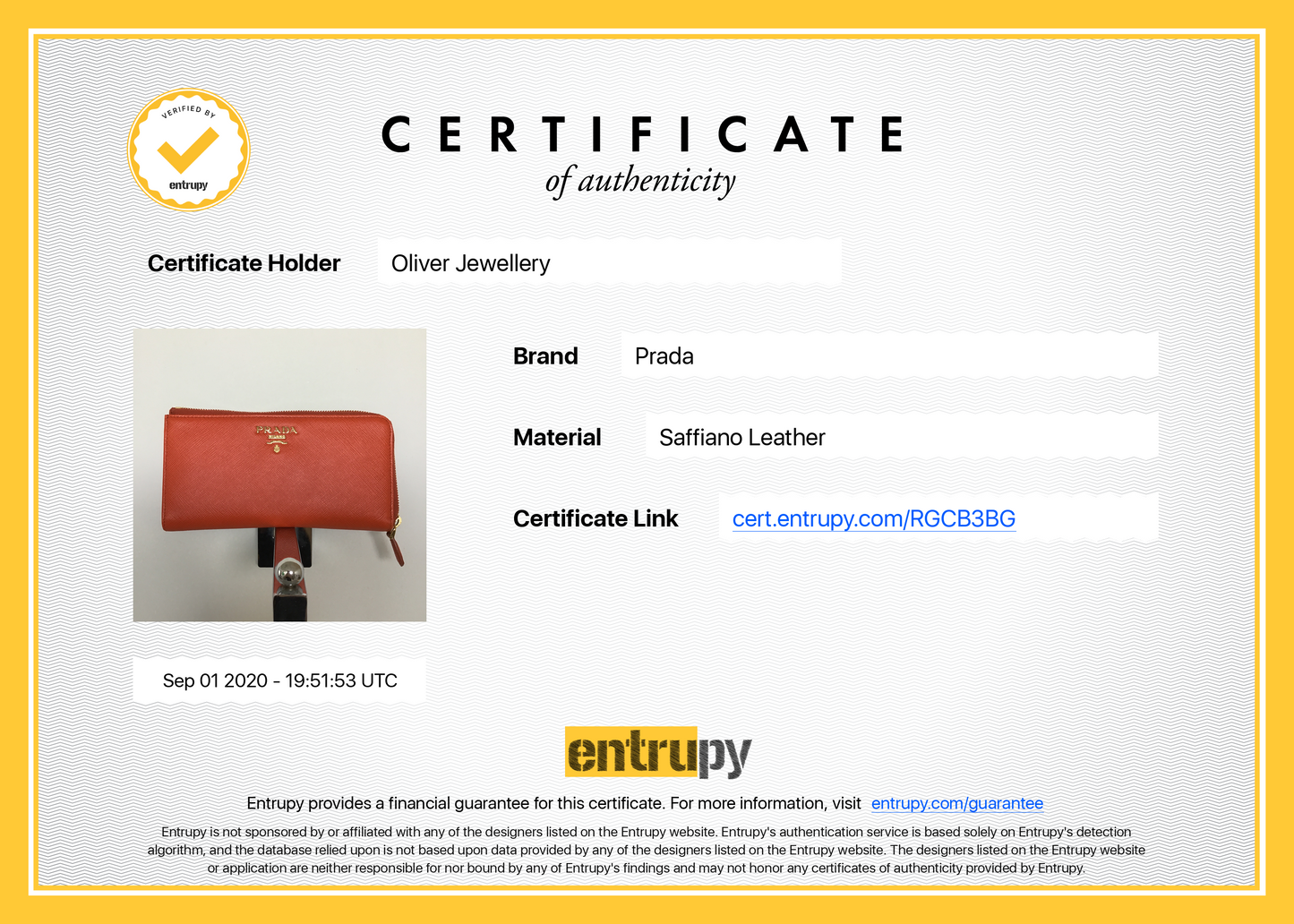 Prada Saffiano Lux Leather Half Zip Continental Wallet