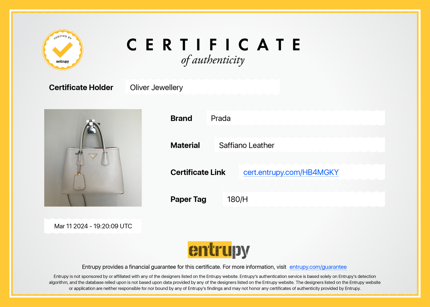 Prada White Saffiano Lux Medium Cuir Double Tote