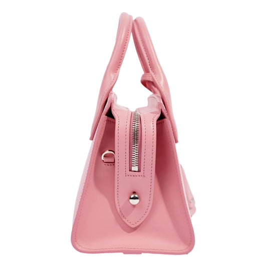 Luxury PradaKristen Saffiano Top Handle Mini Tote Crossbody Bag Petalo Pink