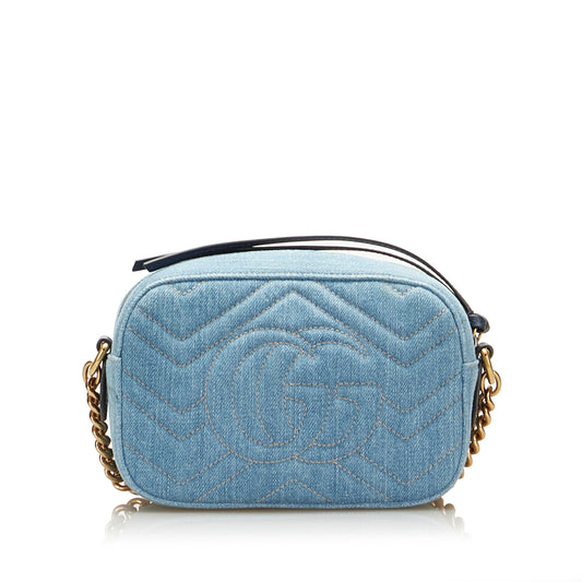 Luxury Gucci Pearly GG Marmont Matelasse Crossbody Bag