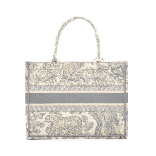 Luxury Dior SMALL Luxury DiorIVIERA Luxury Dior BOOK TOTE Gray Toile de Jouy Embroidery