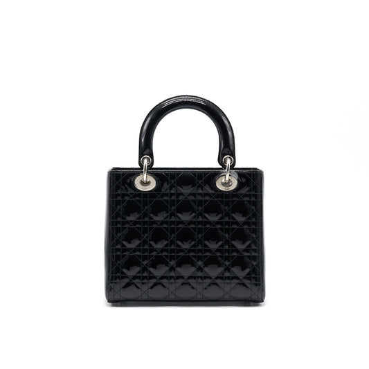 Luxury Dior Black Patent leather Medium Lady Luxury Dior Tote
