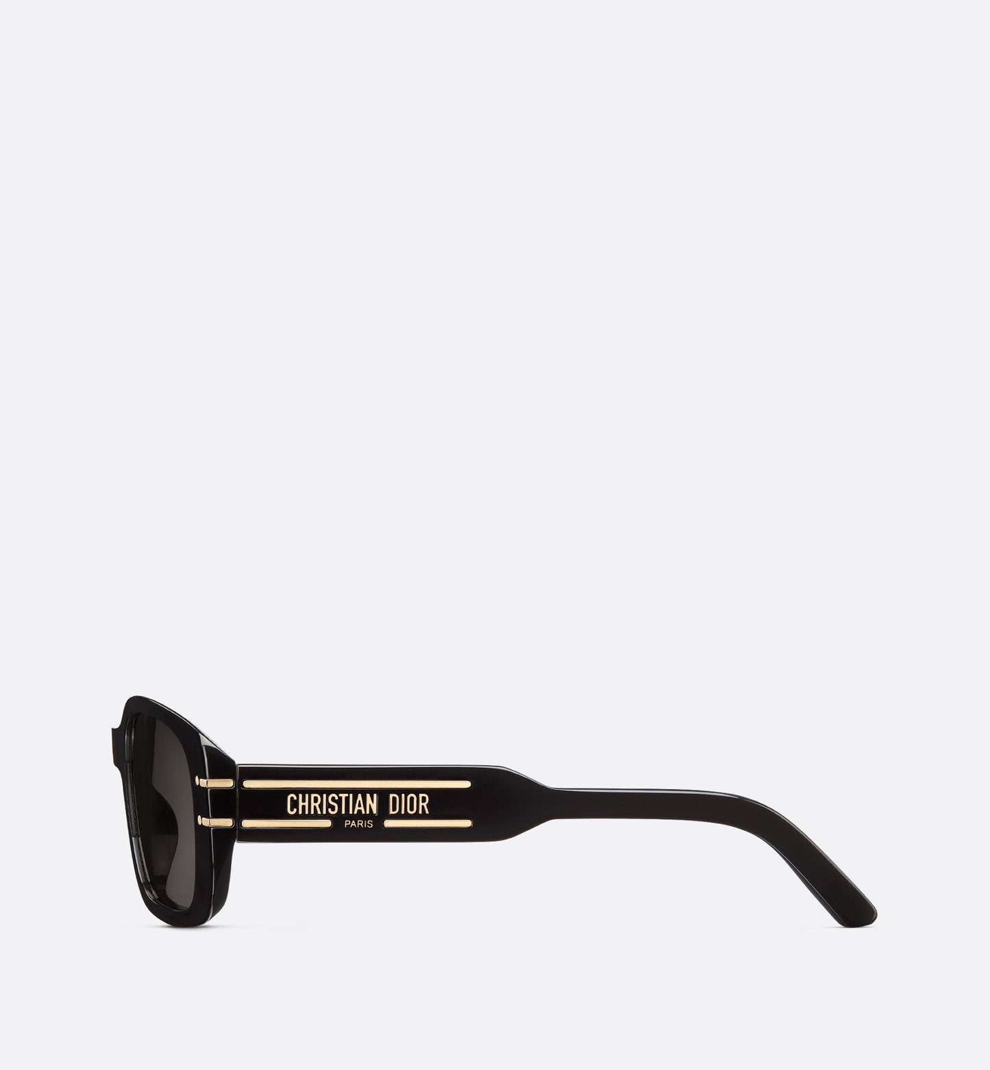 Luxury Diorsignature S12I Black Rectangular Sunglasses