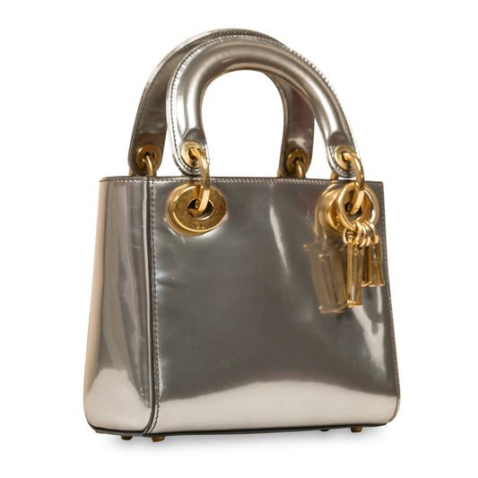 Luxury Dior Lady Luxury Dior - Silver Patent Leather