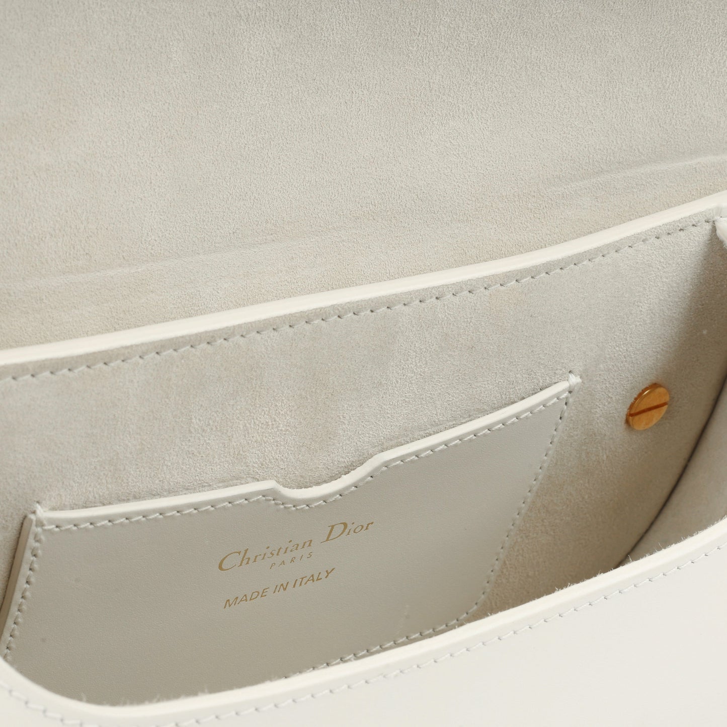 Luxury Dior Bobby East-West - White Calfskin
