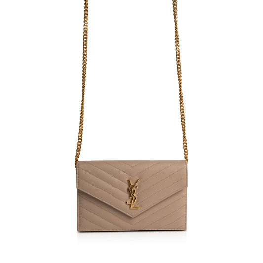Saint Laurent 2021 Cassandre Envelope Chain Wallet