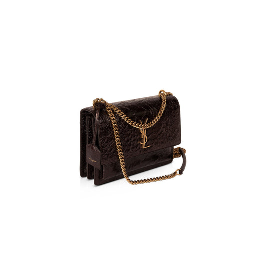 Saint Laurent 2021 Medium Scale-Embossed Sunset Bag