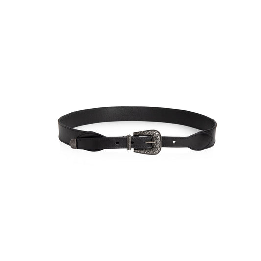 Saint Laurent 2022 Folk Buckle Leather Belt