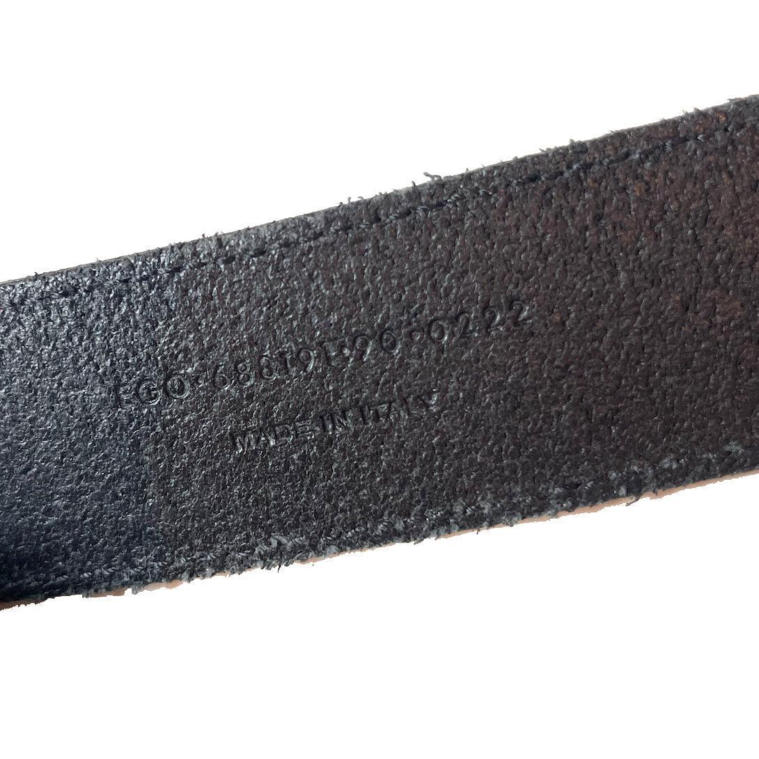 Saint Laurent 2022 Folk Buckle Leather Belt