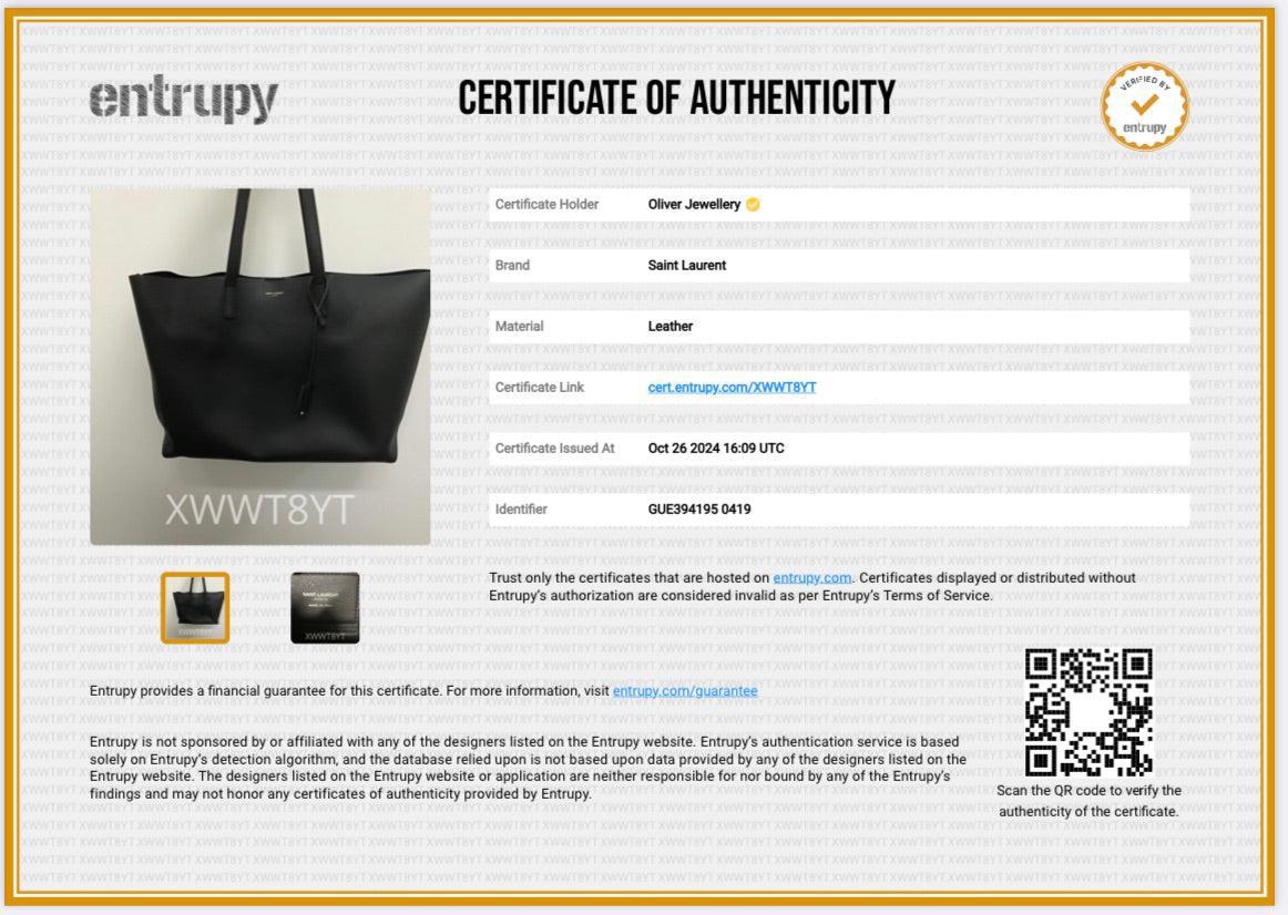 Saint Laurent Black Leather Large E/W Shopping Tote