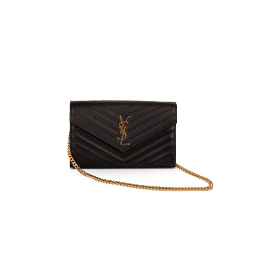 Saint Laurent Cassandre Matelasse Chain Wallet