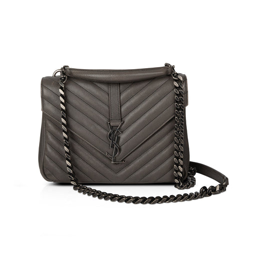 Saint Laurent Medium Chevron College Bag