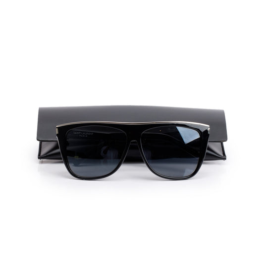 Saint Laurent SL 1 Combi Black Acetate Oversized Sunglasses