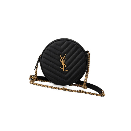 Saint Laurent Vinyle Round Monogram Camera Bag
