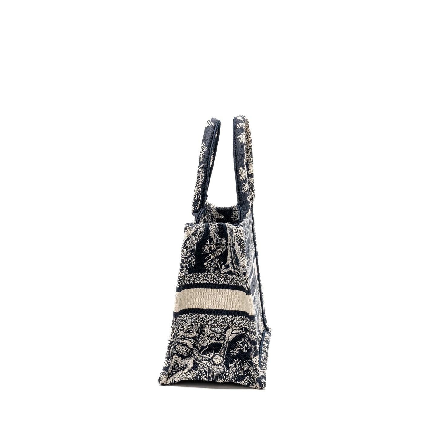 Luxury Dior Small Book Tote Blue/White Toile de Jouy Reverse Embroidery