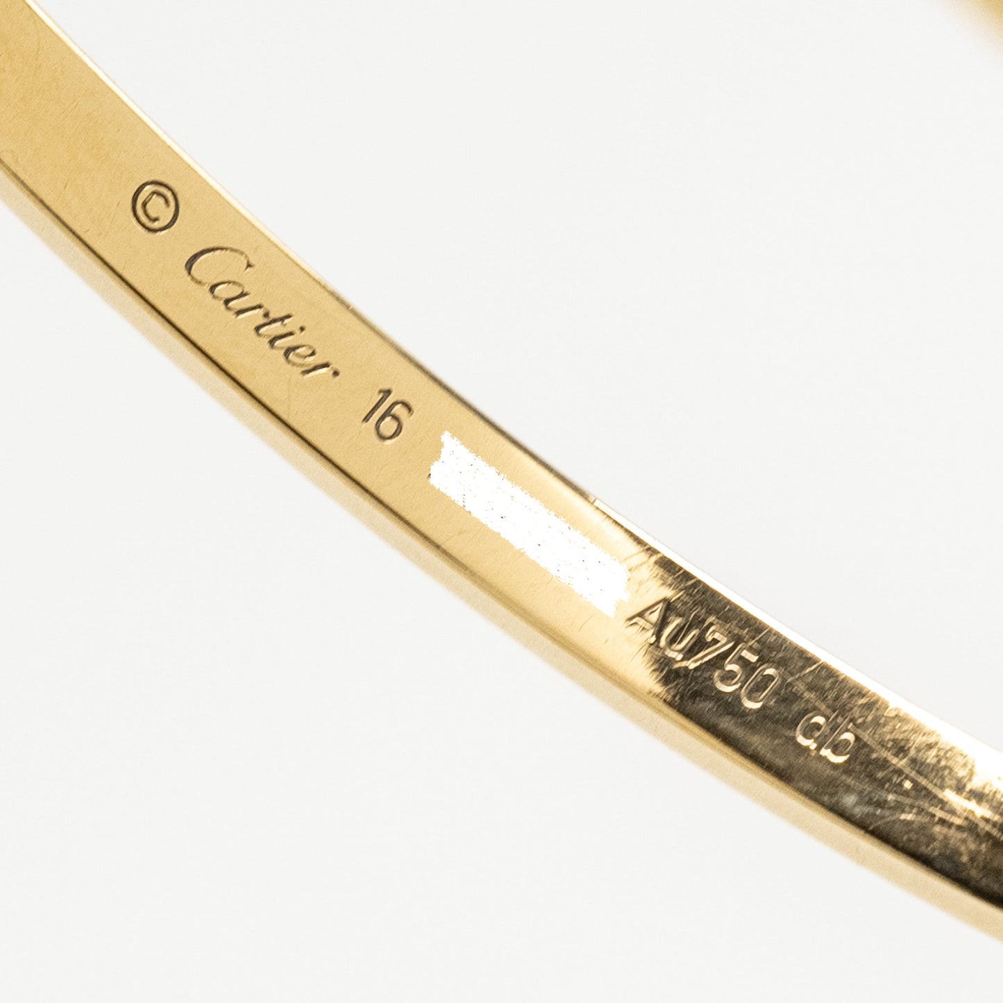 Cartier size 16 love bracelet small model yellow gold