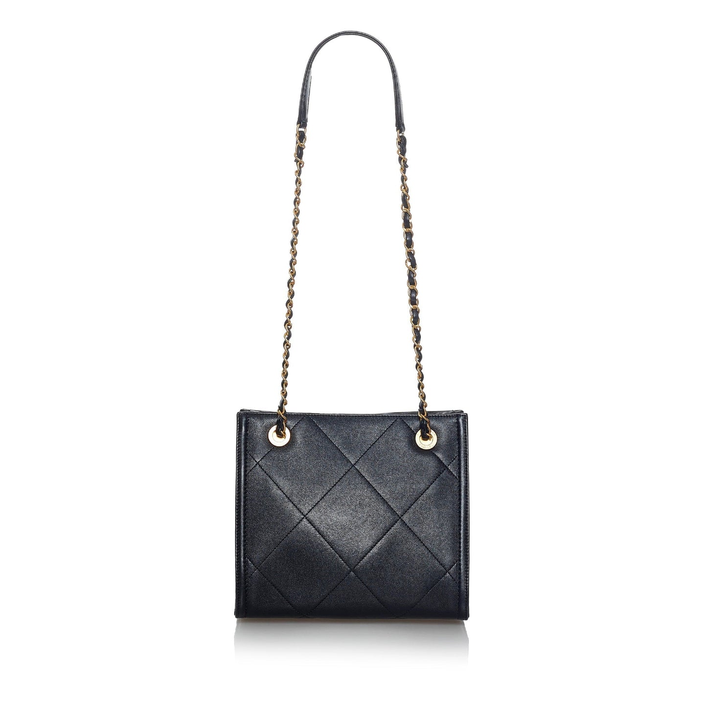 Luxury Chanel Shopper Tote Mini Black Calfskin Gold