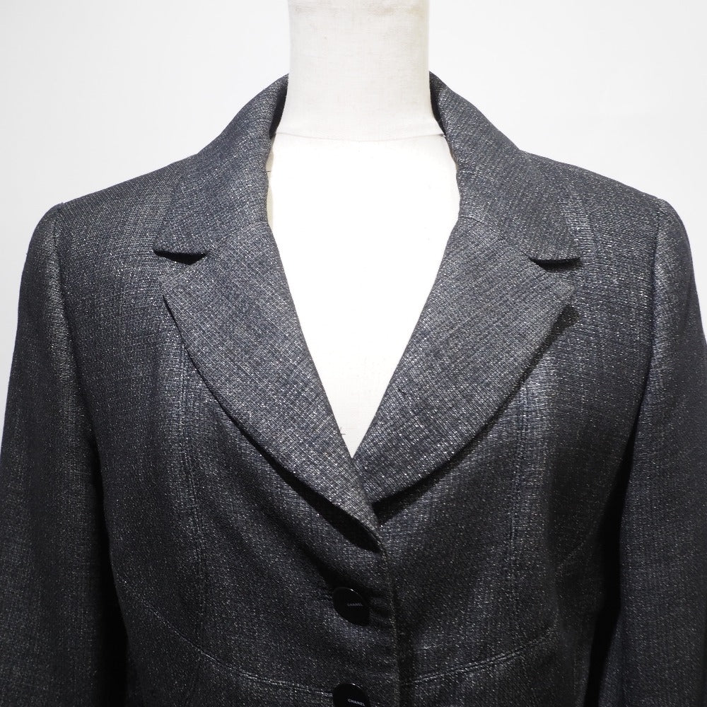 Chanel Wool Tailored Jacket Black