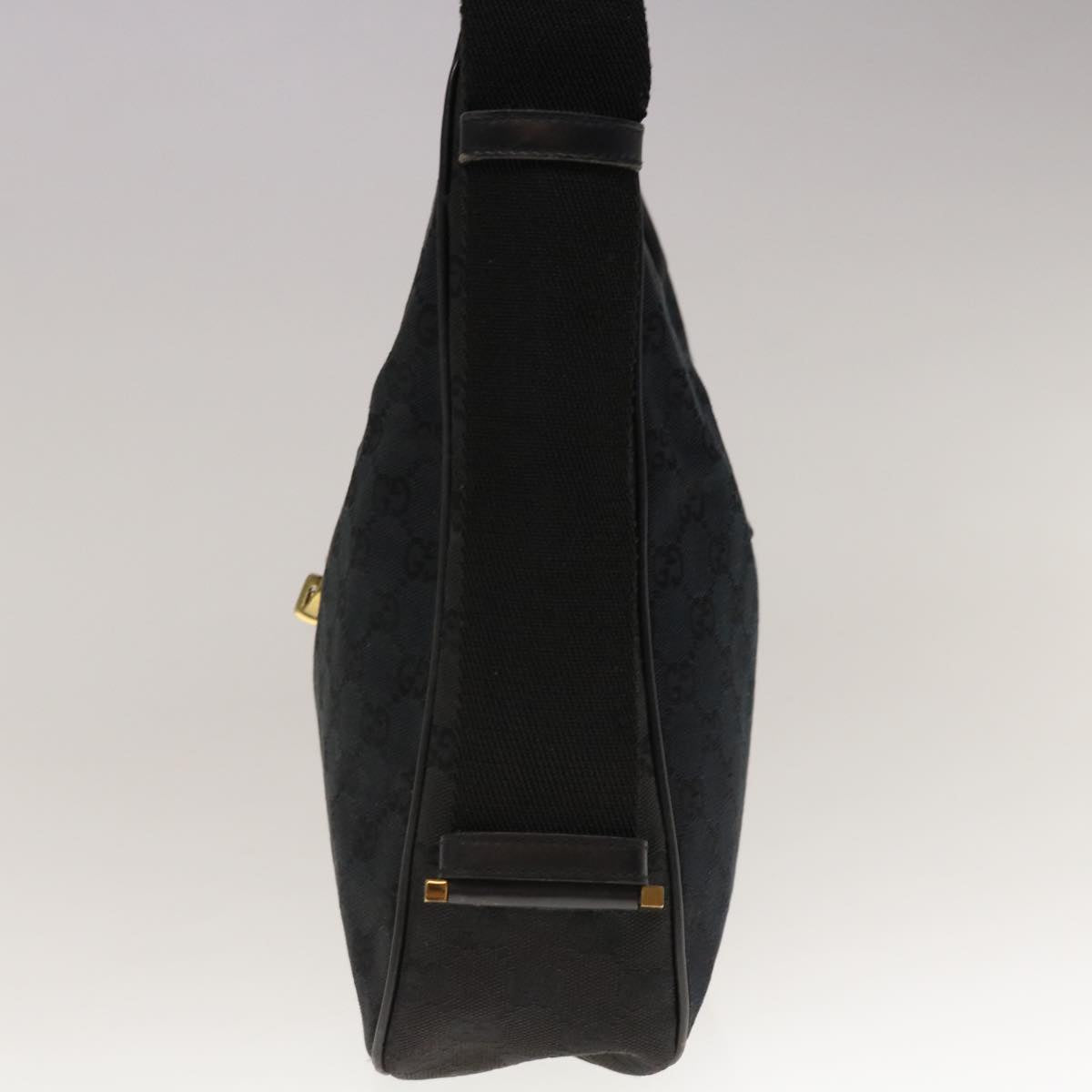 GUCCI Jackie GG Canvas Shoulder Bag Black 92735 10452