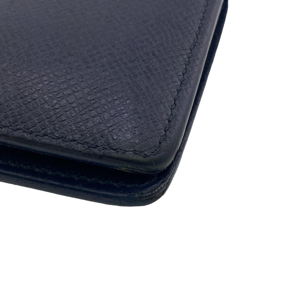 LOUIS VUITTON Long Wallet Purse M30501 leather black Taiga Portefeuille Brazza mens