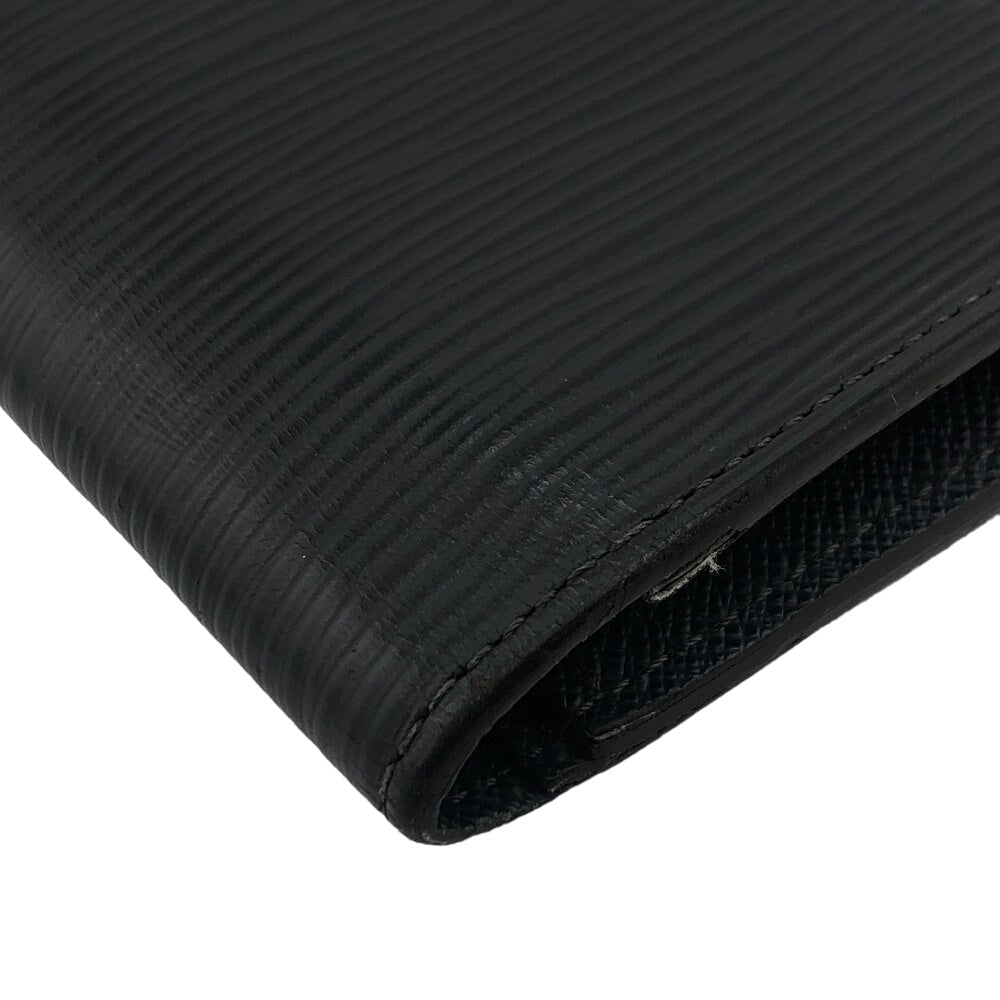 LOUIS VUITTON Long Wallet Purse M60622 leather black Epi Portefeuille Braza mens