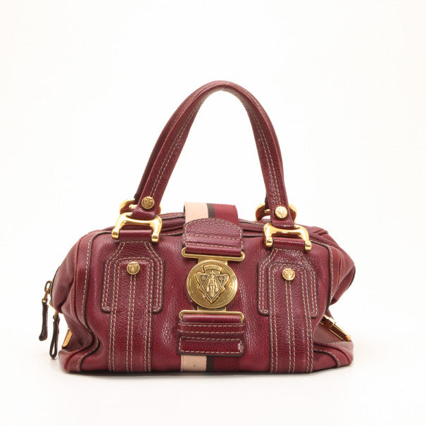 Luxury Gucci Trending 2025 Maroon Leather Aviatrix Medium Boston Satchel