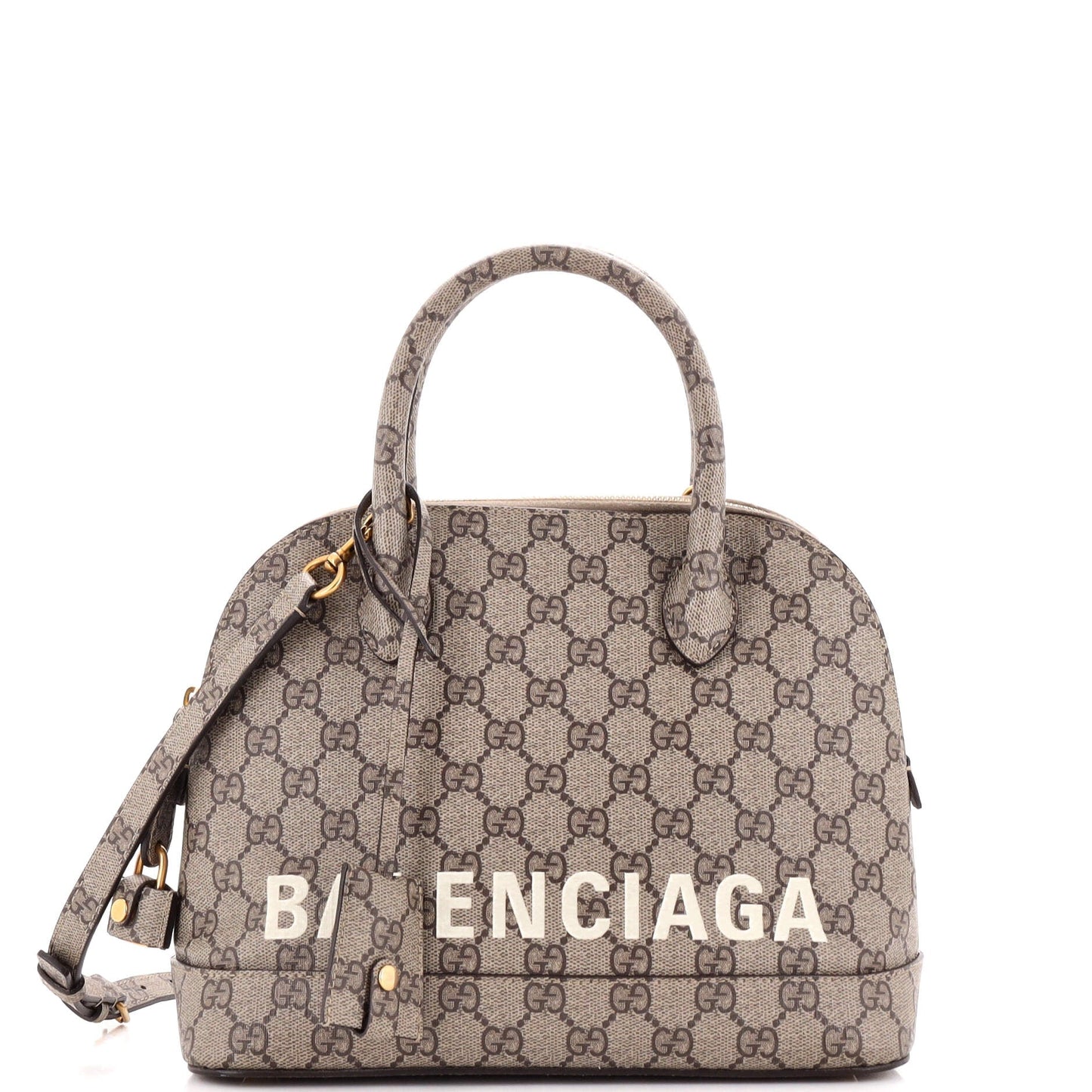 Luxury Gucci Trending 2025 x Balenciaga The Hacker Project Logo Ville Bag GG Coated Canvas Small