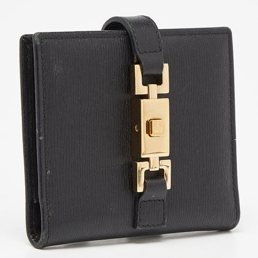 Luxury Gucci Trending 2025 Leather Jackie Compact Wallet
