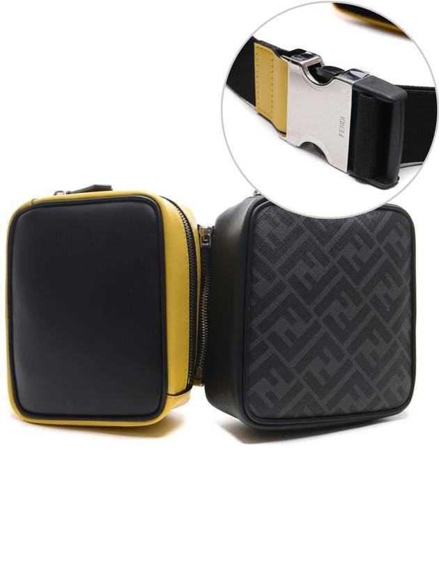 Luxury Fendi FF Logo Belt Bag Black
