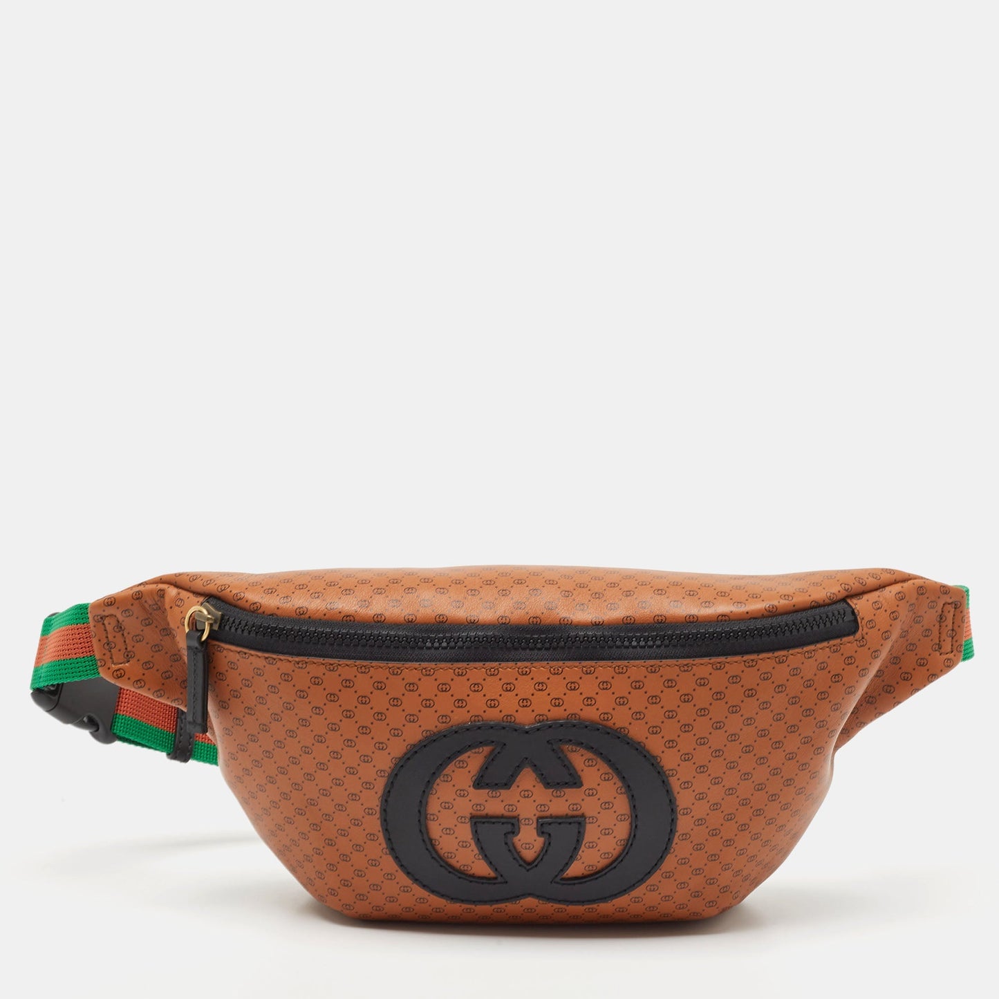 Luxury Gucci Trending 2025 X Dapper Dan Brown Micro GG Leather Logo Belt Bag