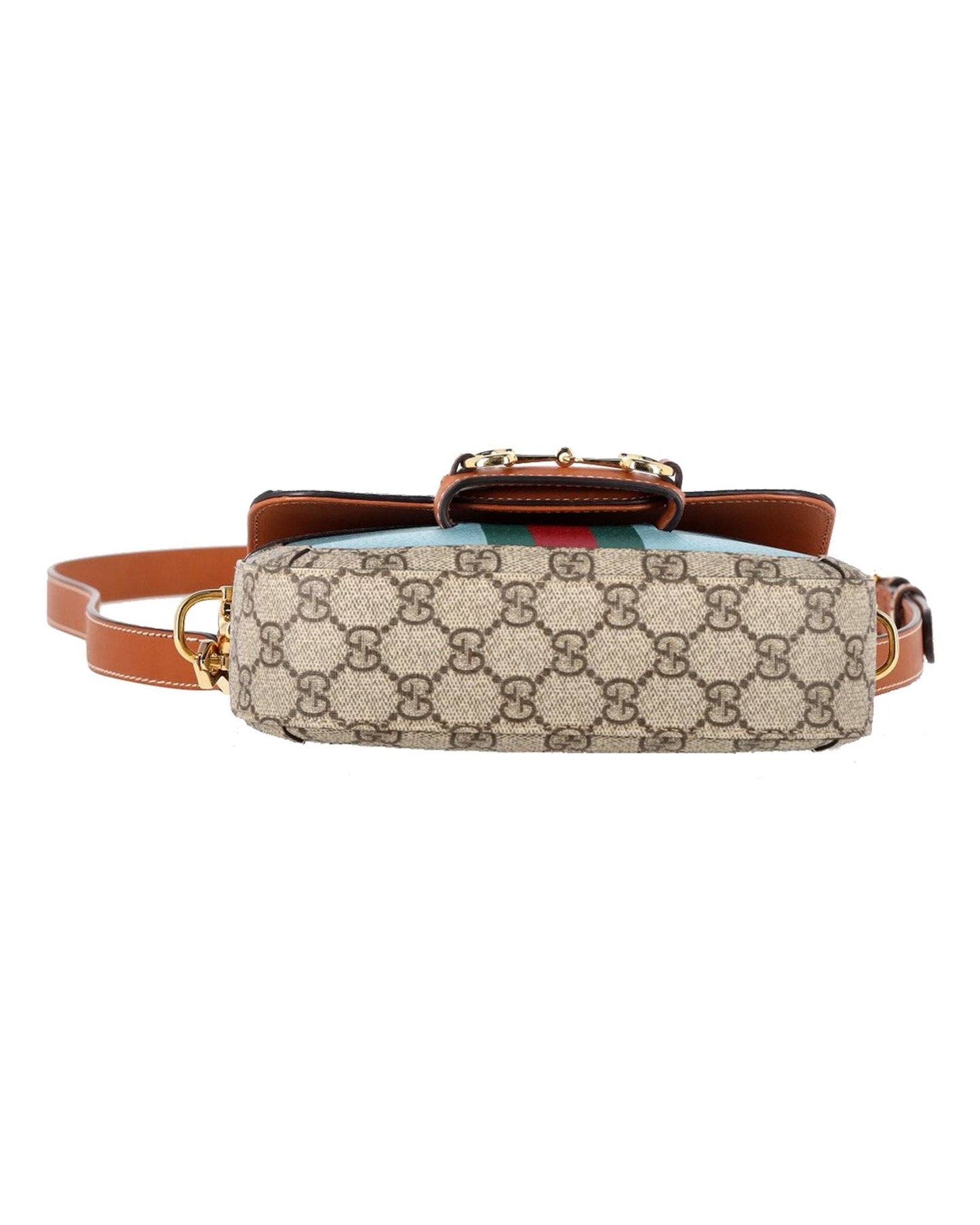 Luxury Gucci Trending 2025 Year of the Rabbit Horsebit 1955 Mini Bag in Brown GG Supreme Canvas and Multicolor Leather