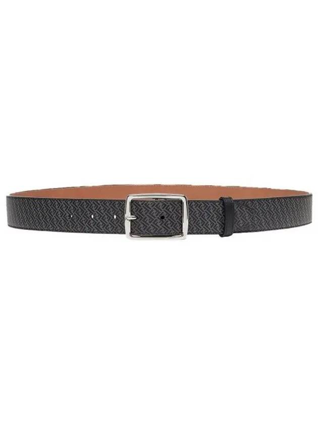 Luxury Fendi Logo Pattern Jacquard Leather Belt Black