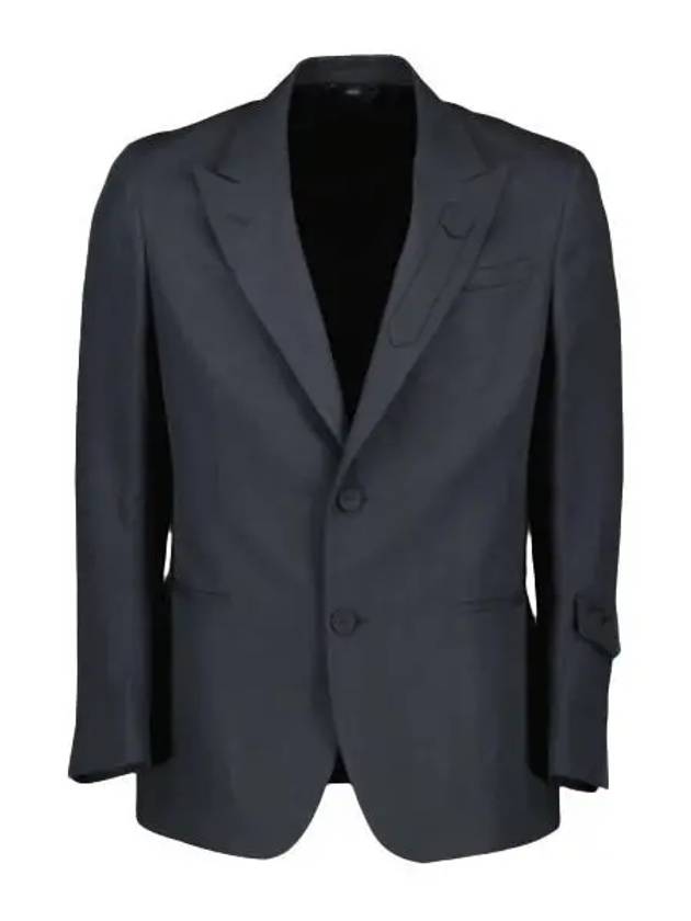 Luxury Fendi Men's Linen Blend Blazer Jacket Grey