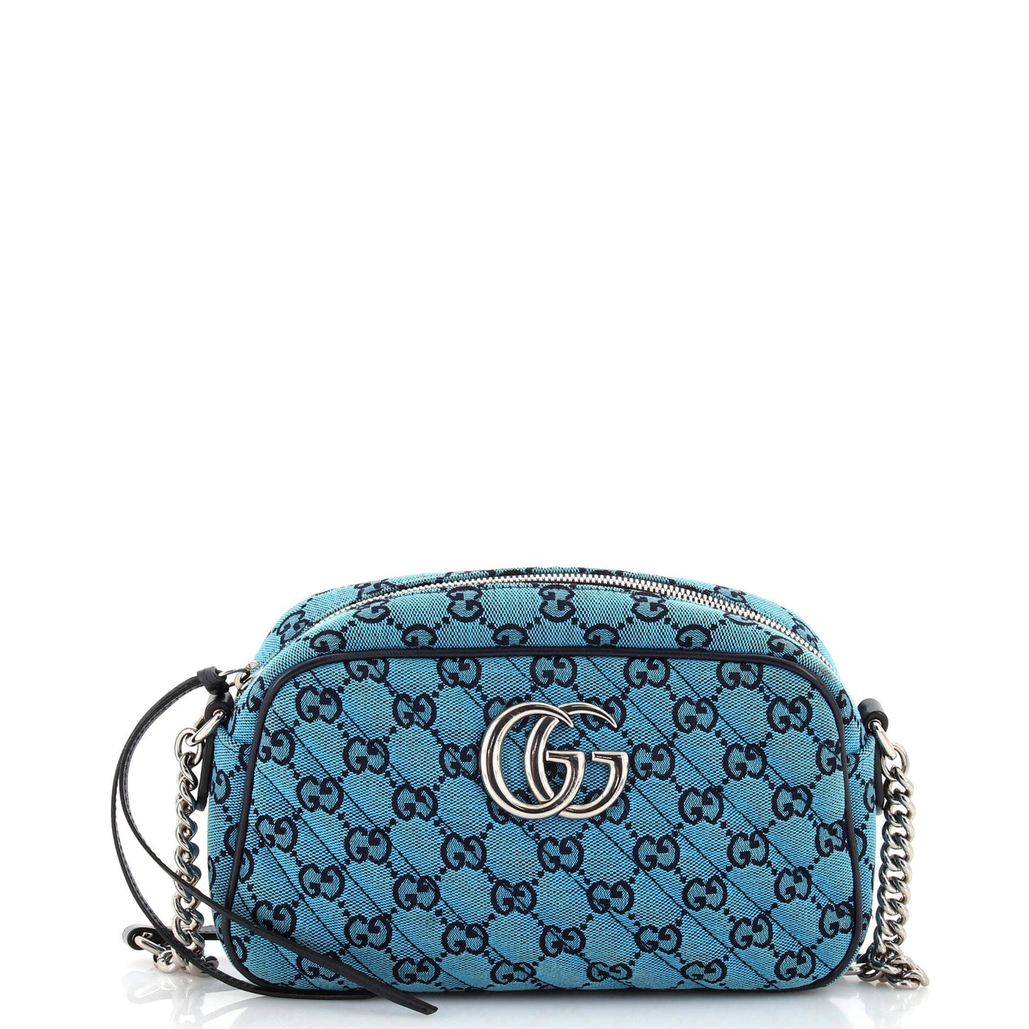 Luxury Gucci Trending 2025 GG Marmont Shoulder Bag Multicolor Diagonal Quilted GG Canvas Small