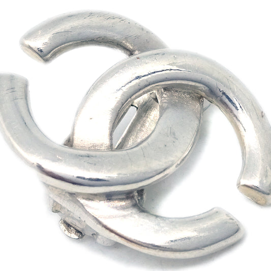 Chanel Earrings Clip-On Silver 01A
