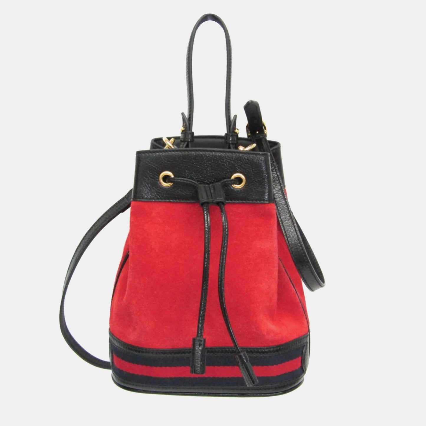 Luxury Gucci Trending 2025 Red Suede Ophidia Mini Bucket Bag