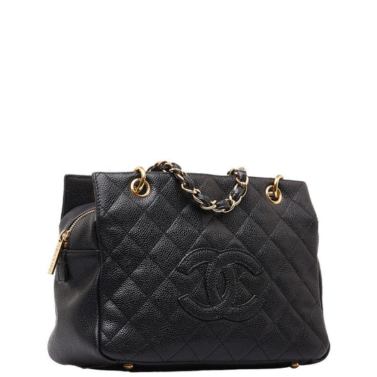 Chanel Matrases Coco Chain Tote Bag Black Caviar S Chanel