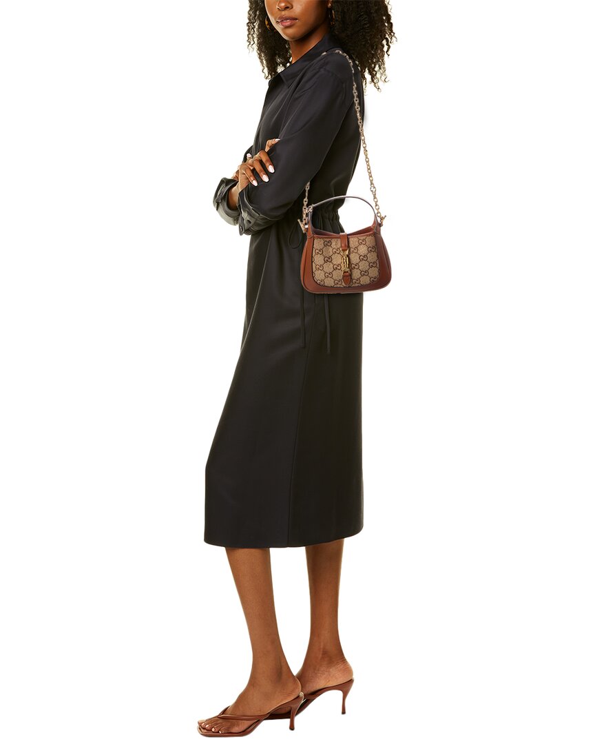 Luxury Gucci Trending 2025 Jackie 1961 Mini GG Canvas & Leather Shoulder Bag