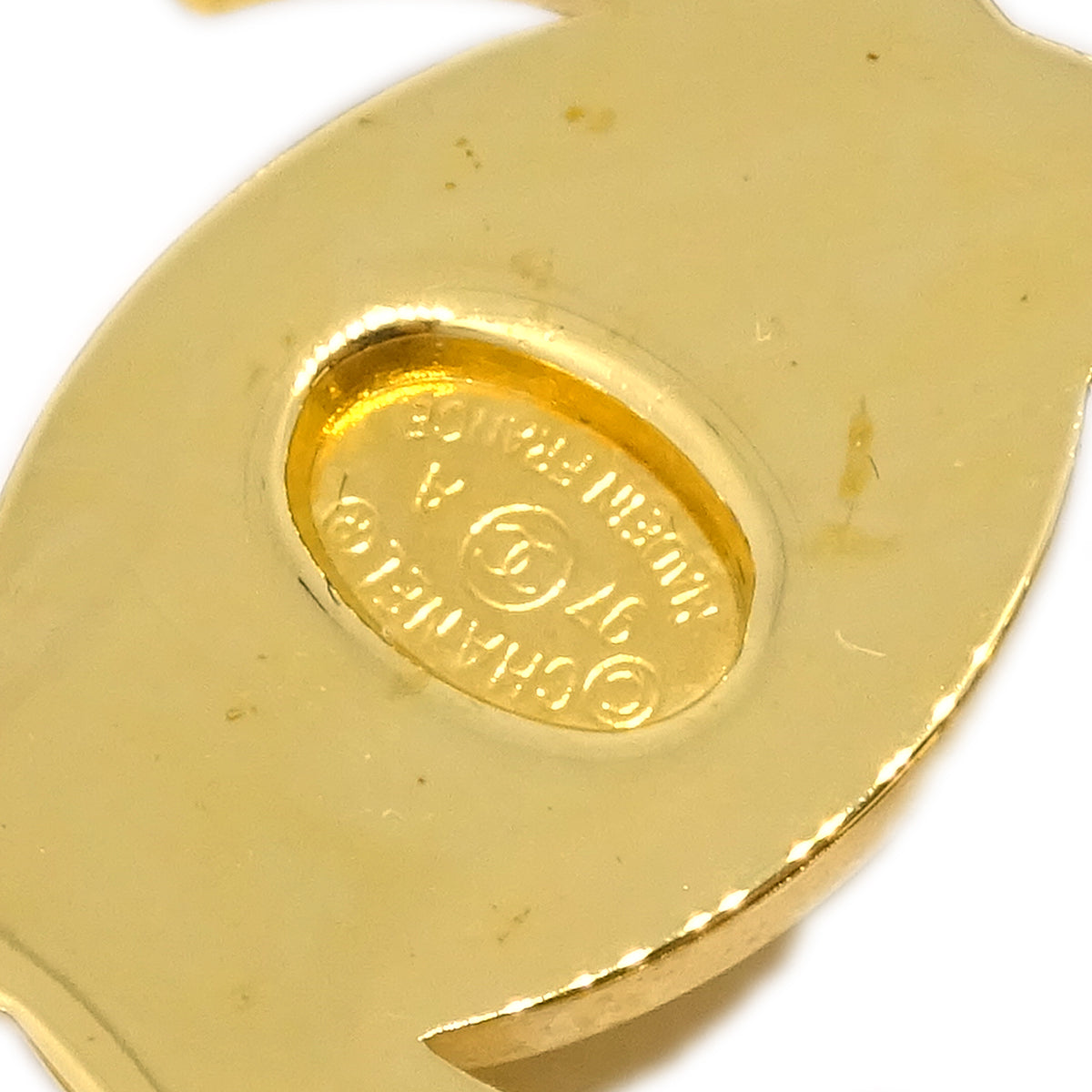 Chanel Turnlock Brooch Pin Gold 97A