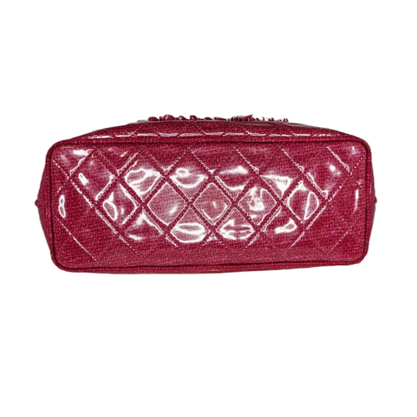 Luxury Chanel bag Vinyl Quilted Funny Tweed Tote Pink