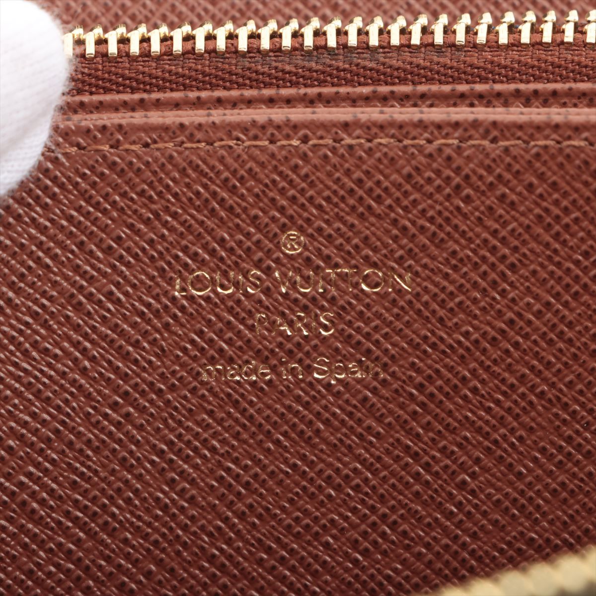 Louis Vuitton Monogram Wallet M42616 Brown Round Jeep Wallet