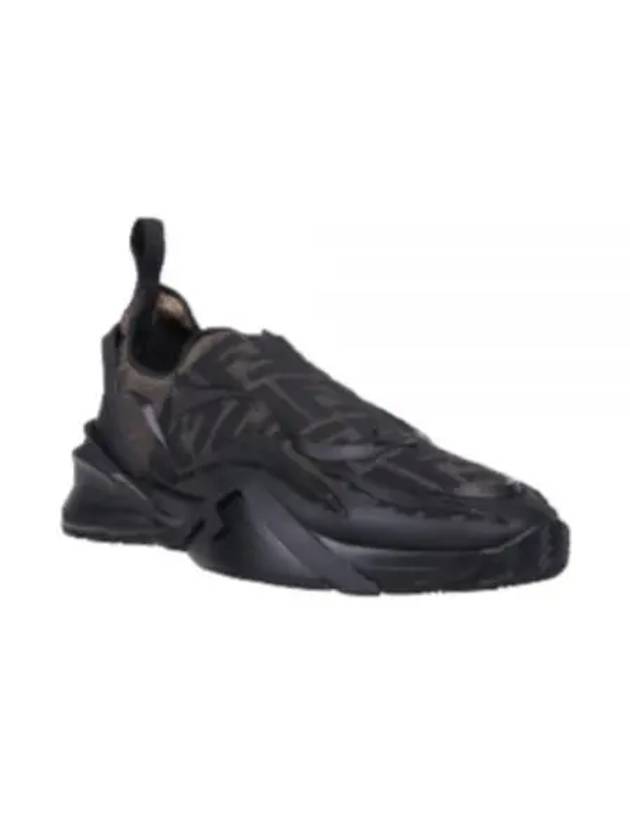 Luxury Fendi Flow Low Top Sneakers Black Brown