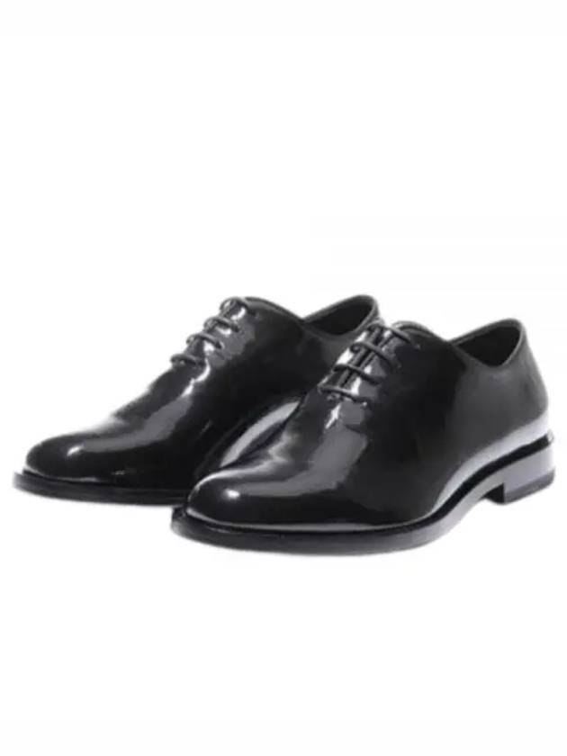 Luxury Fendi Patent Leather Lace Up Derby Black