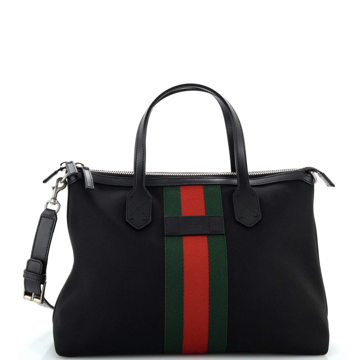 Luxury Gucci Trending 2025 Web Duffle Bag Techno Canvas Medium