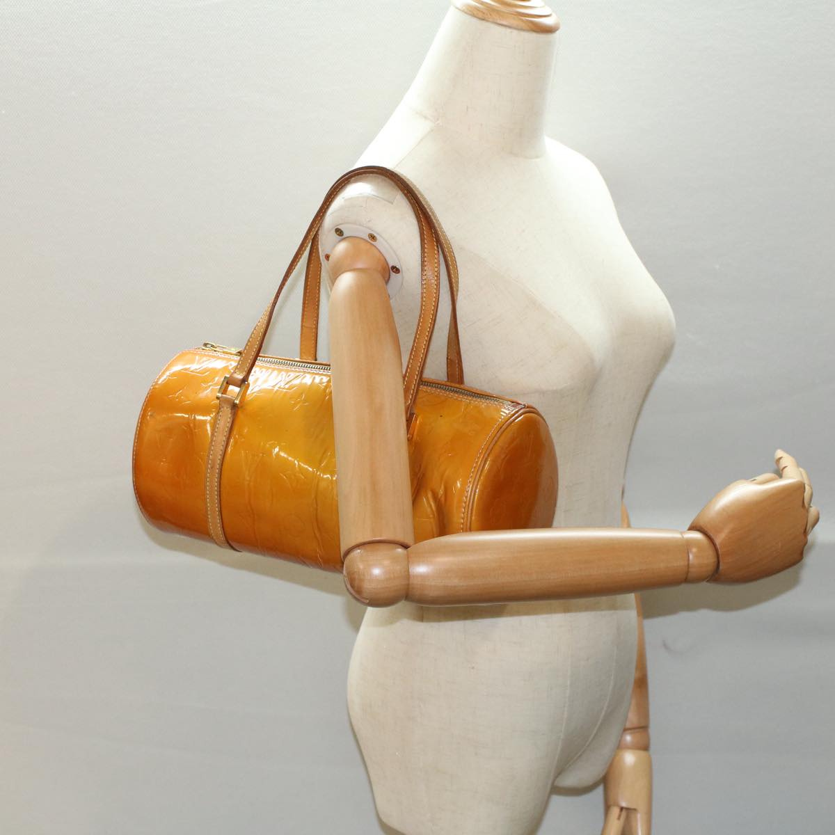LOUIS VUITTON Monogram Vernis Bedford Hand Bag Beige M91006 LV ac2193