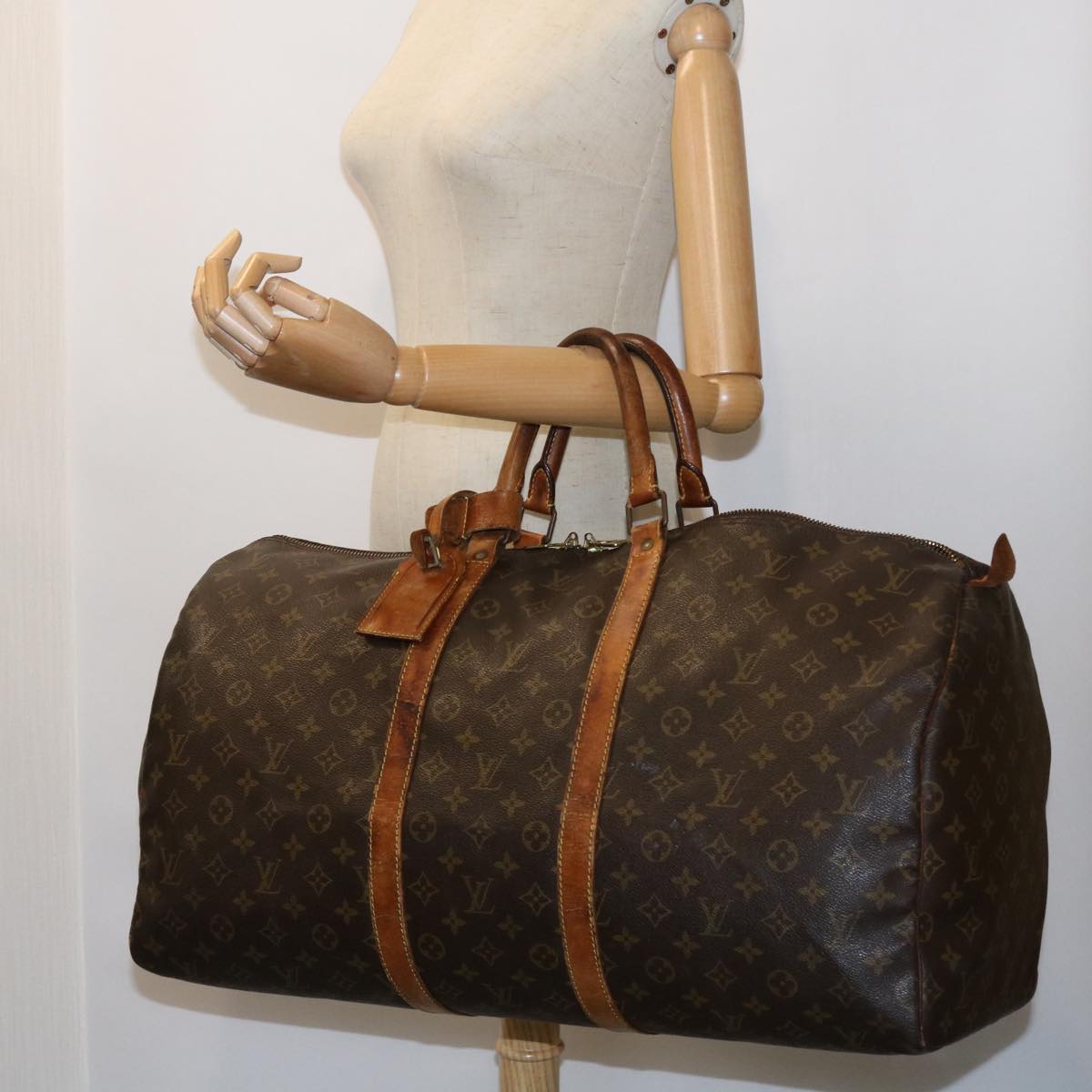 LOUIS VUITTON Monogram Keepall 55 Boston Bag M41424 LV ac2219